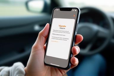 Digitale Vignette wird auf einem Smartphone angezeigt